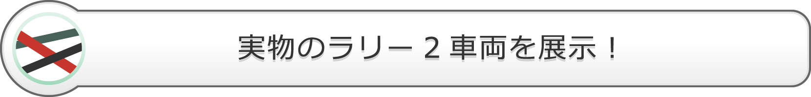 実物のラリー2車両を展示！